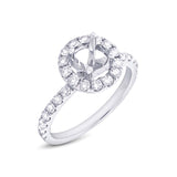 0.71ct 14k White Gold Diamond Semi-mount Ring