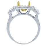 1.03ct 14k Two-tone Gold Diamond Semi-mount Ring