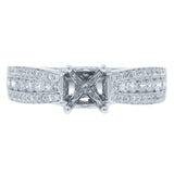 0.44ct 14k White Gold Diamond Semi-mount Ring