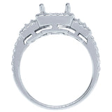 0.58ct 14k White Gold Diamond Semi-mount Ring