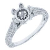 0.46ct 14k White Gold Diamond Semi-mount Ring