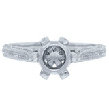 0.46ct 14k White Gold Diamond Semi-mount Ring