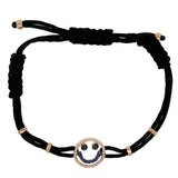 0.23ct Diamond & 0.11ct Blue Sapphire 14k Rose Gold Smiley Brac