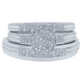 0.34ct 14k White Gold Diamond Trio Set Pave