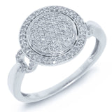 0.34ct 14k White Gold Diamond Pave Lady's Ring