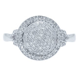 0.34ct 14k White Gold Diamond Pave Lady's Ring