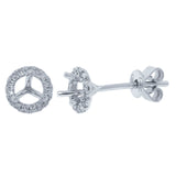 0.11ct 14k White Gold Diamond Semi-mount Earring