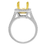 0.59ct 14k Two-tone Gold Diamond Semi-mount Ring