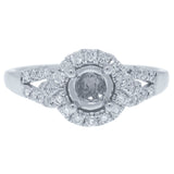 0.29ct 14k White Gold Diamond Semi-mount Ring