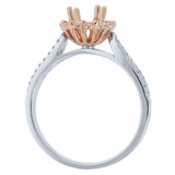 0.36ct 14k Two-tone Rose Gold Diamond Semi-mount Ring