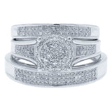 0.40ct 14k White Gold Diamond Trio Set Pave