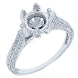 0.48ct 14k White Gold Diamond Semi-mount Ring