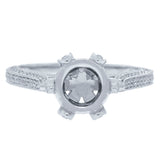 0.48ct 14k White Gold Diamond Semi-mount Ring