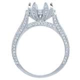 0.48ct 14k White Gold Diamond Semi-mount Ring