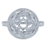 0.66ct 14k White Gold Diamond Semi-mount Ring