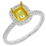0.25ct 14k Two-tone Gold Diamond Semi-mount Ring
