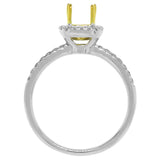 0.25ct 14k Two-tone Gold Diamond Semi-mount Ring