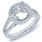 0.68ct 14k White Gold Diamond Semi-mount Ring