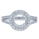 0.68ct 14k White Gold Diamond Semi-mount Ring