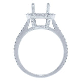 0.68ct 14k White Gold Diamond Semi-mount Ring