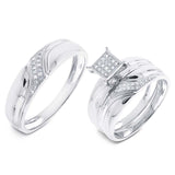 0.17ct 14k White Gold Diamond Trio Set Pave