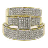 0.58ct 14k Yellow Gold Diamond Trio Set Pave