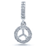 0.08ct 14k White Gold Diamond Semi-mount Pendant