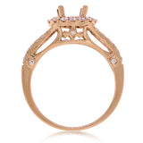 0.50ct 14k Rose Gold Diamond Semi-mount Ring