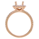 0.61ct 14k Rose Gold Diamond Semi-mount Ring
