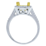 0.36ct 14k Two-tone Gold Diamond Semi-mount Ring