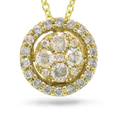 0.29ct 14k Yellow Gold Diamond Pendant