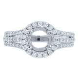 0.54ct 14k White Gold Diamond Semi-mount Ring
