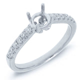 0.26ct 14k White Gold Diamond Semi-mount Ring