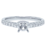 0.26ct 14k White Gold Diamond Semi-mount Ring