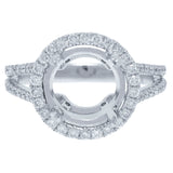 0.72ct 18k White Gold Diamond Semi-mount Ring