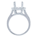 0.72ct 18k White Gold Diamond Semi-mount Ring