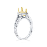 0.54ct 14k Two-tone Gold Diamond Semi-mount Ring