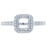 0.37ct 14k White Gold Diamond Semi-mount Ring