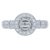 0.40ct 14k White Gold Diamond Semi-mount Ring