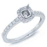 0.31ct 14k White Gold Diamond Semi-mount Ring