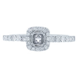 0.31ct 14k White Gold Diamond Semi-mount Ring