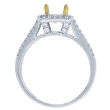 0.46ct 14k Two-tone Gold Diamond Semi-mount Ring
