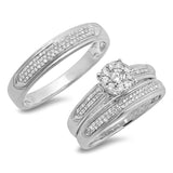 0.59ct 14k White Gold Diamond Trio Set