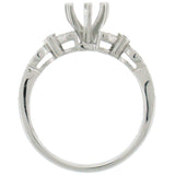 0.11ct 18k White Gold Diamond Semi-mount Ring