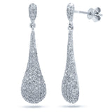 1.51ct 14k White Gold Diamond Pave Earring