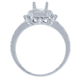 0.41ct 14k White Gold Diamond Semi-mount Ring