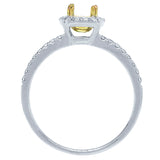 0.23ct 14k Two-tone Gold Diamond Semi-mount Ring