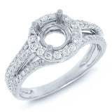 0.43ct 14k White Gold Diamond Semi-mount Ring