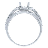 0.43ct 14k White Gold Diamond Semi-mount Ring