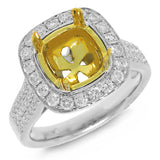 0.70ct 18k White Gold Diamond Semi-mount Ring